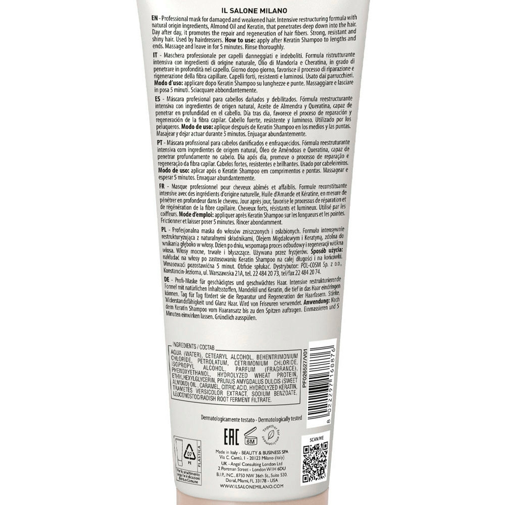 Il Salone Milano - Keratina - Mascarilla Reparadora y Reconstructora 250 mL