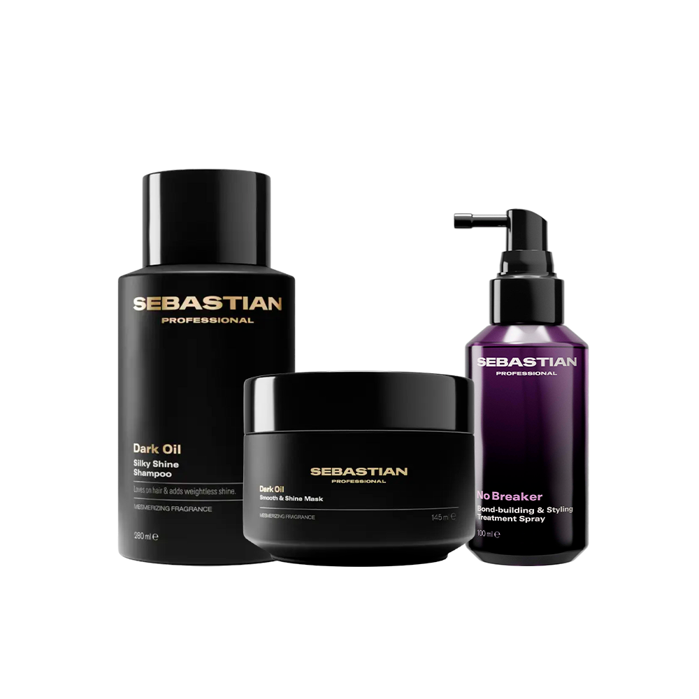 Sebastian - Professional Dark Oil - Champú 280 ml + Mascarilla 145 ml + Tratamiento en Spray No Breaker Bond 100 ml